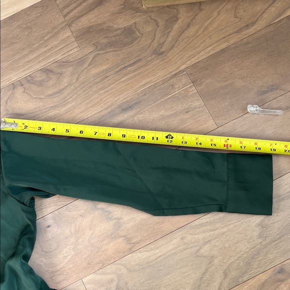 Banana Republic Factory Green Tie Waist Maxi Shirtdress XXSP - Picture 10 of 11